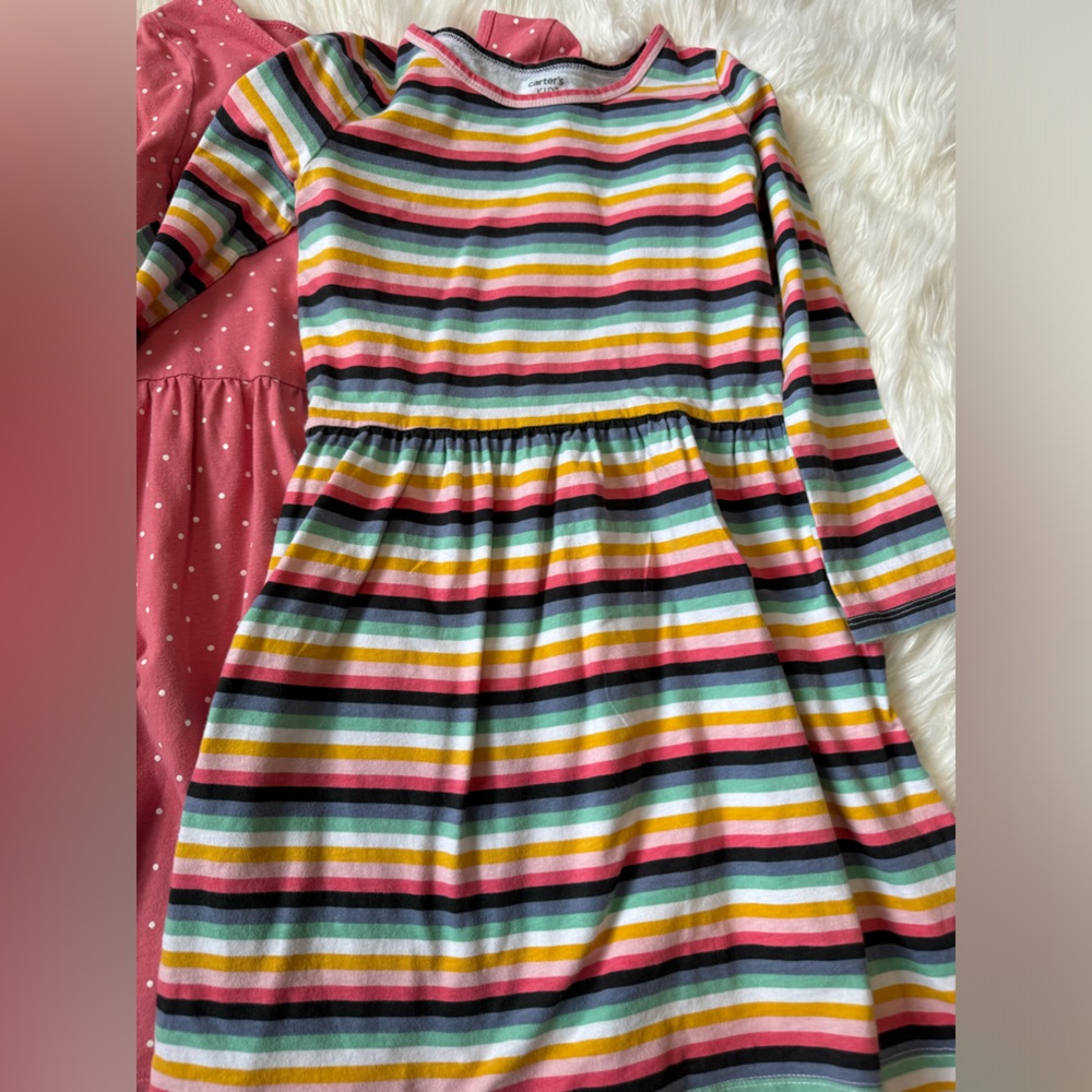 Carter’s dress bundle - size 7 -polka dots and stripes